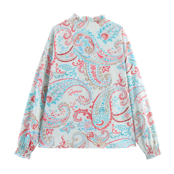 European And American Style Fashionable Simple Printed Poplin Shirt - Image 3