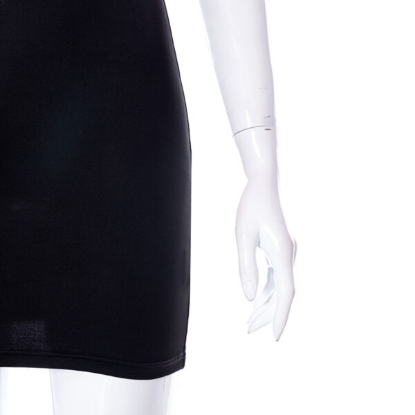 Hollow Out Black Bodycon Woman Dress Camisole Heart Ring Decor Club Sexy Party Dress For Women - Image 5