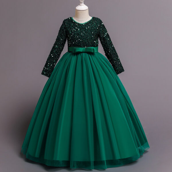 Girls Fashion Cotton Sequin Dress Kids - Image 4