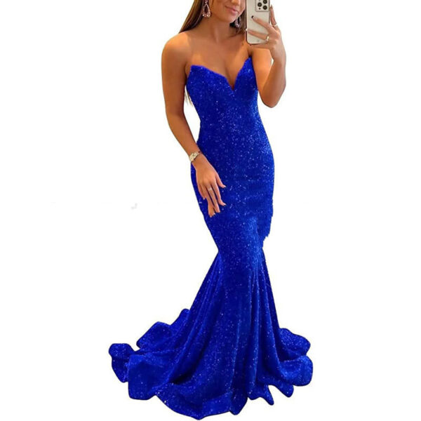 Sequin Evening Dresses For Women Formal  Long Prom Party Gowns - Image 3