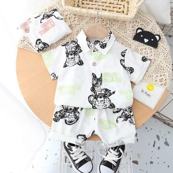 Baby Lapel Short Sleeve Shirt Suit Kids Lightweight Children's Clothing - Image 5