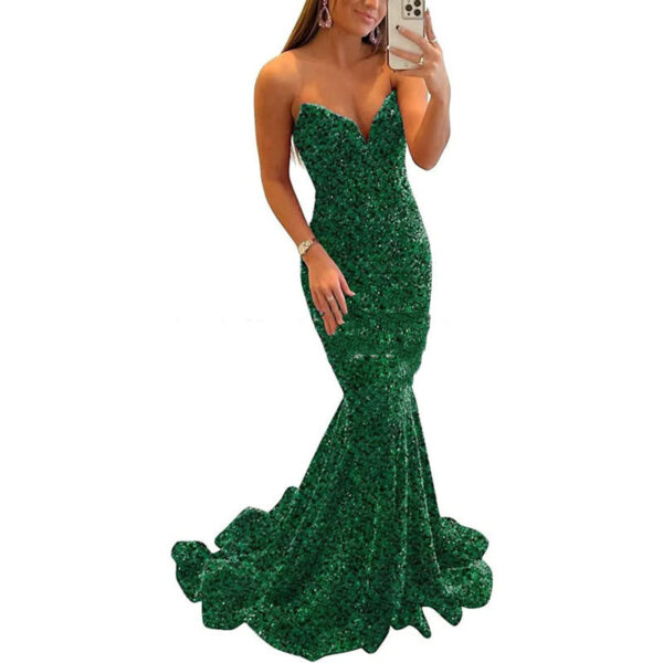 Sequin Evening Dresses For Women Formal  Long Prom Party Gowns - Image 8
