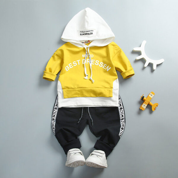 Boys' suit letter print hood - Image 10