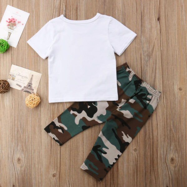 letter T-shirt trousers two-piece - Image 5