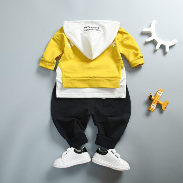 Boys' suit letter print hood - Image 6