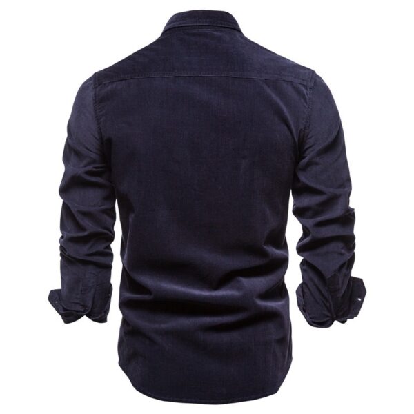 Shirts For Men Wear Shirt College Tops Longsleeve Blue - Image 5