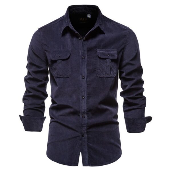 Shirts For Men Wear Shirt College Tops Longsleeve Blue - Image 10