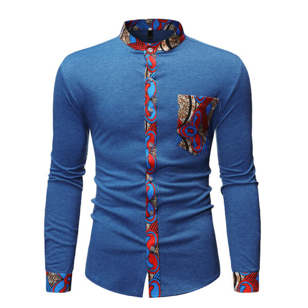 Cross Border Fashion Men''s Shirt New Men''s African - Image 2