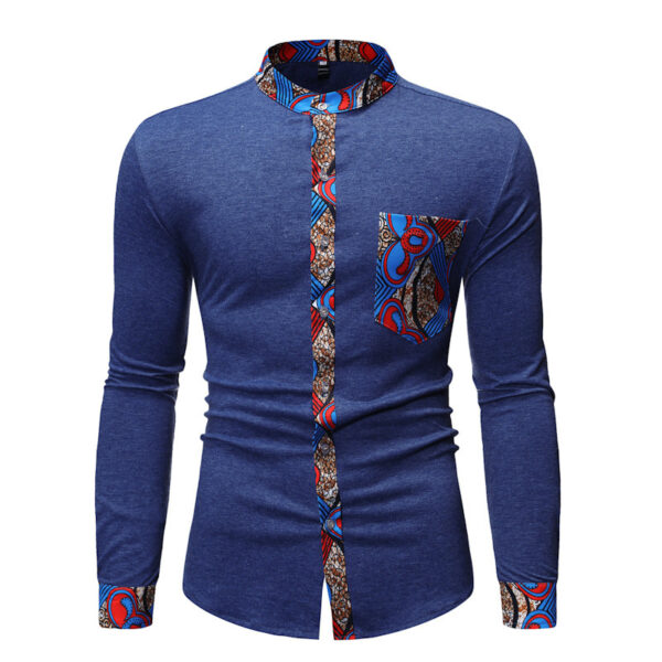Cross Border Fashion Men''s Shirt New Men''s African - Image 3