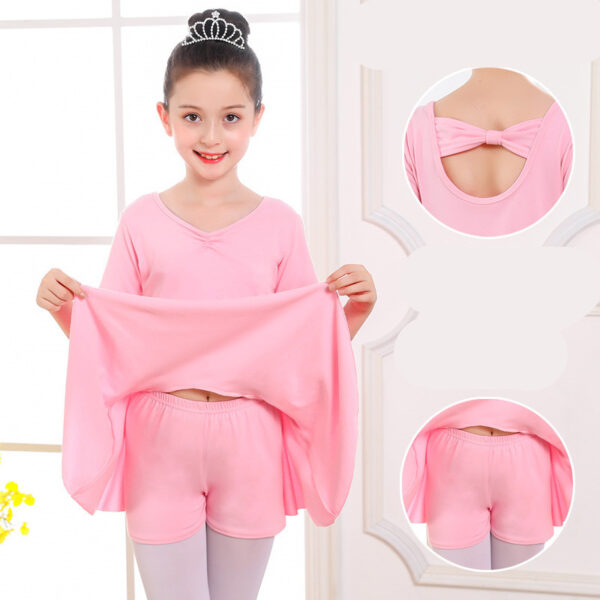 Children's Dance Clothes, Girls' Practice Clothes, Girls Short-sleeved Tutu - Image 5