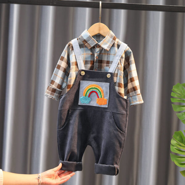 Boys Bib Two-piece Children's Clothing - Image 4