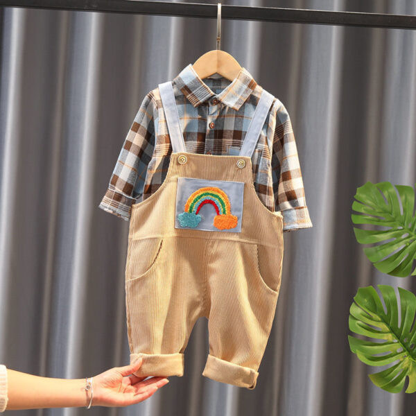 Boys Bib Two-piece Children's Clothing - Image 5
