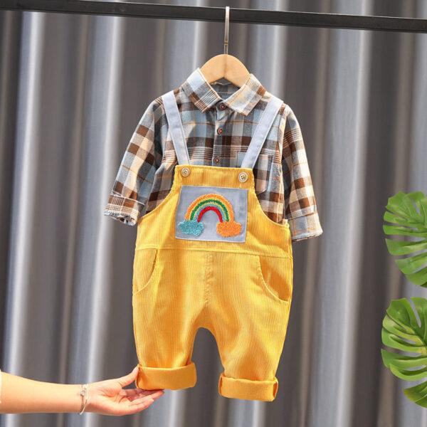 Boys Bib Two-piece Children's Clothing - Image 3