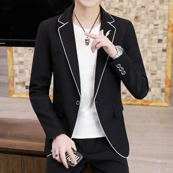 Men's Suits, Slim Korean Style Small Suits - Image 6