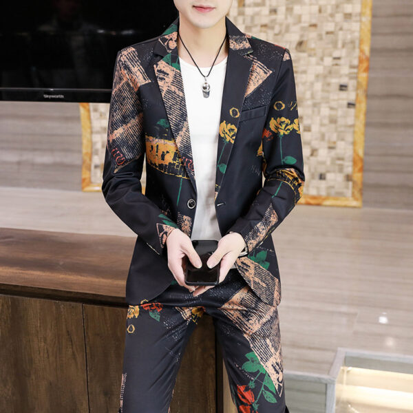 Men's Suits, Slim Korean Style Small Suits - Image 9