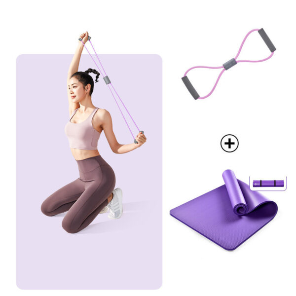 Upright Yoga Mats For Men And Women Yu Ka Thickened Widened And Lengthened Non-slip Yoga Mat Floor Mats Home Dance Three-Piece Set - Image 2