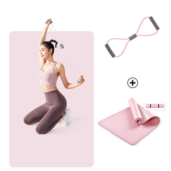 Upright Yoga Mats For Men And Women Yu Ka Thickened Widened And Lengthened Non-slip Yoga Mat Floor Mats Home Dance Three-Piece Set - Image 5