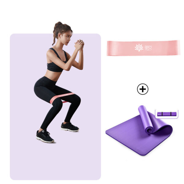Upright Yoga Mats For Men And Women Yu Ka Thickened Widened And Lengthened Non-slip Yoga Mat Floor Mats Home Dance Three-Piece Set - Image 3
