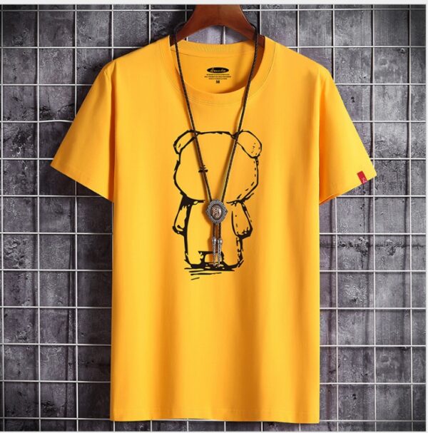 Mens Casual Bear Anime T Shirt - Image 3