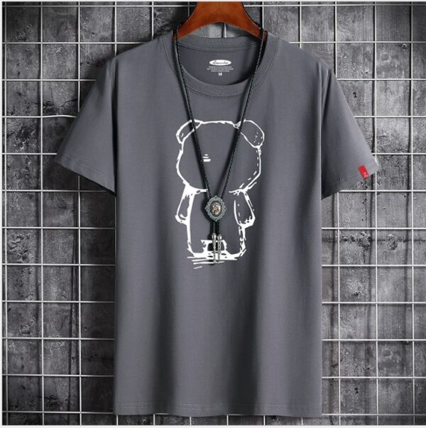 Mens Casual Bear Anime T Shirt - Image 5