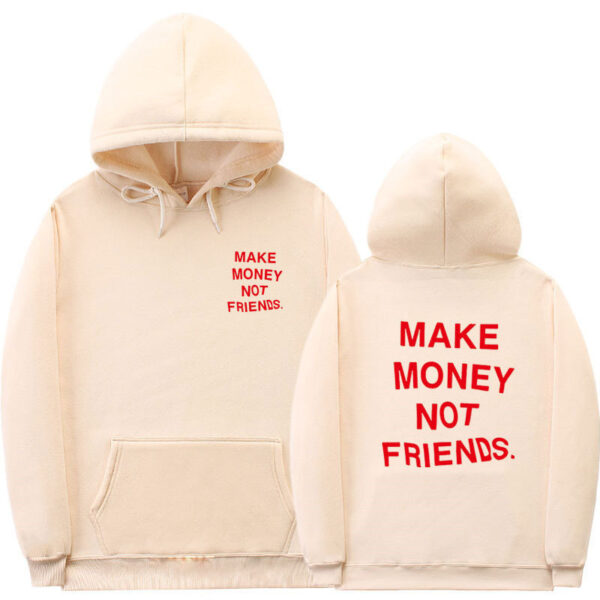 Letter printed Hoodie men's and women's fleece hoodies - Image 7
