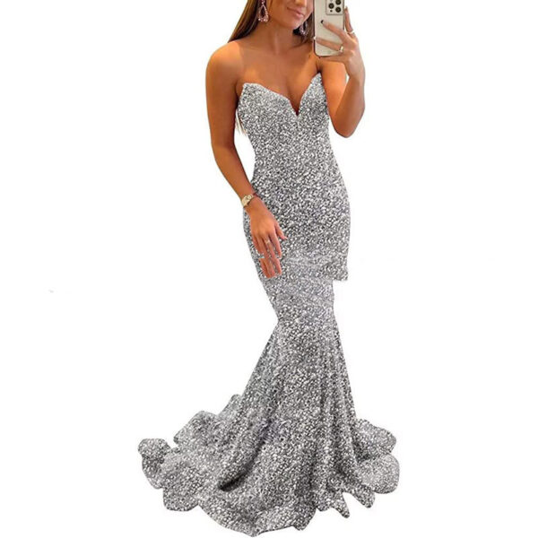 Sequin Evening Dresses For Women Formal Sexy Long Prom Party Gowns - Image 8