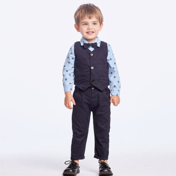Young boy bow tie gentleman vest - Image 6