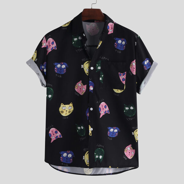 Slim Tops men shirts Printed - Image 5