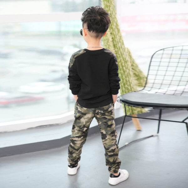 Camouflage long sleeve kids suit - Image 4