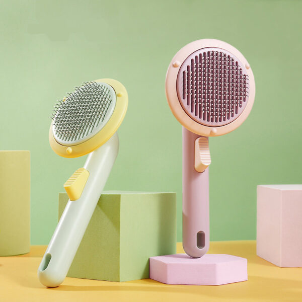 New Pet Cat Brush Hot Selling Hand-held Steel Wire Self-cleaning Comb Looper For Hair Removal - Image 10