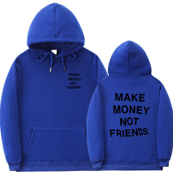 Letter printed Hoodie men's and women's fleece hoodies - Image 5