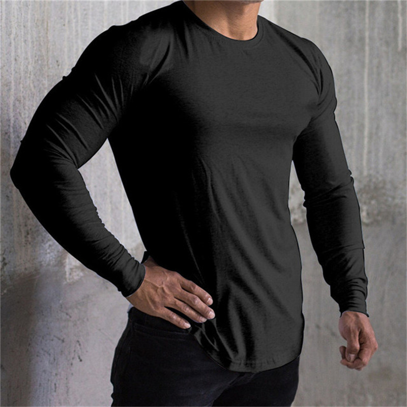 Loose And Quick Drying Sports Men's Long Sleeved Shirt - Image 8