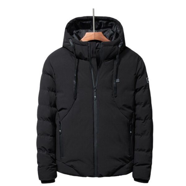 New Men Women Cotton Coat USB Smart Electric Heated Jackets Winter Thicken Down Hooded Outdoor Hiking Ski Clothing 7XL - Image 3