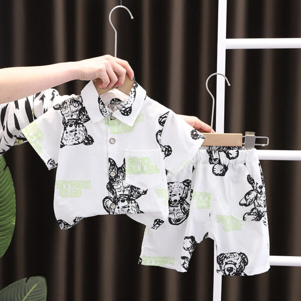 Baby Lapel Short Sleeve Shirt Suit Kids Lightweight Children's Clothing - Image 2