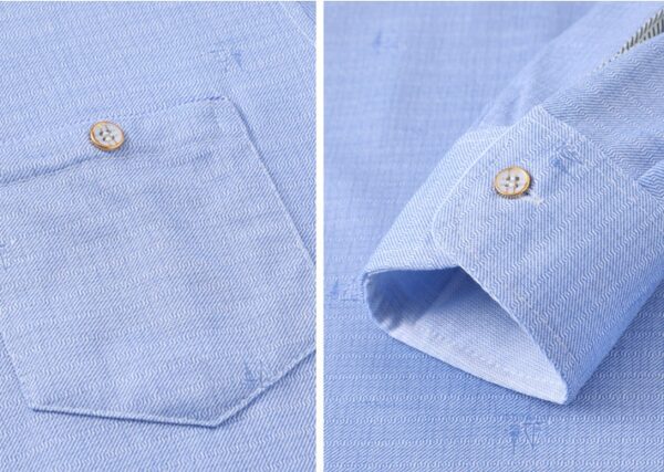 Dad Wears A Long-sleeved T-shirt With Thin Spring And Autumn Lapels - Image 6