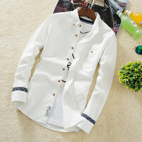 The men's shirt men's slim casual summer all-match Shirt Youth clothing Mens S inch color - Image 9