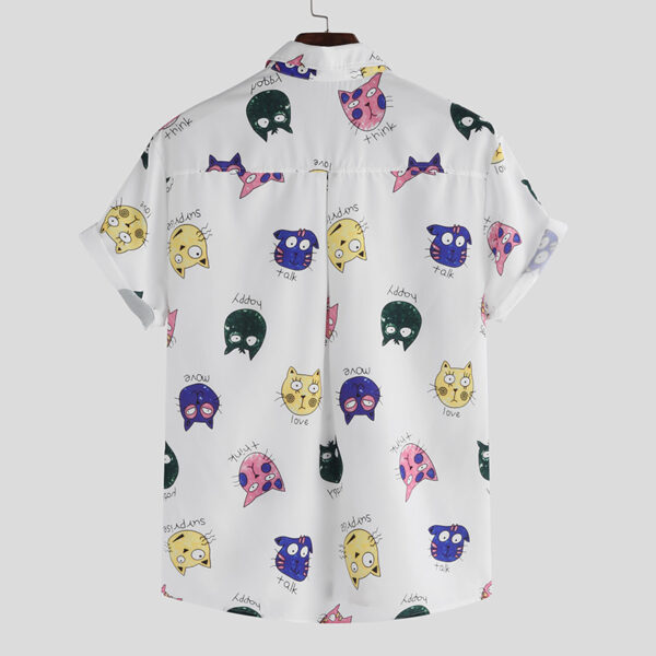 Slim Tops men shirts Printed - Image 2