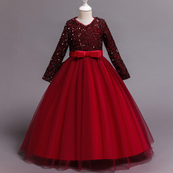 Girls Fashion Cotton Sequin Dress Kids - Image 3