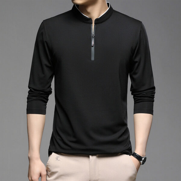 Half High Collar Cotton Men Autumn Clothes - Image 3