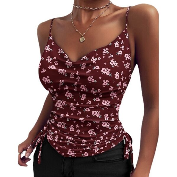 Spaghetti Strap Tops V-neck Camisole Shirts Women Summer Clothes - Image 3