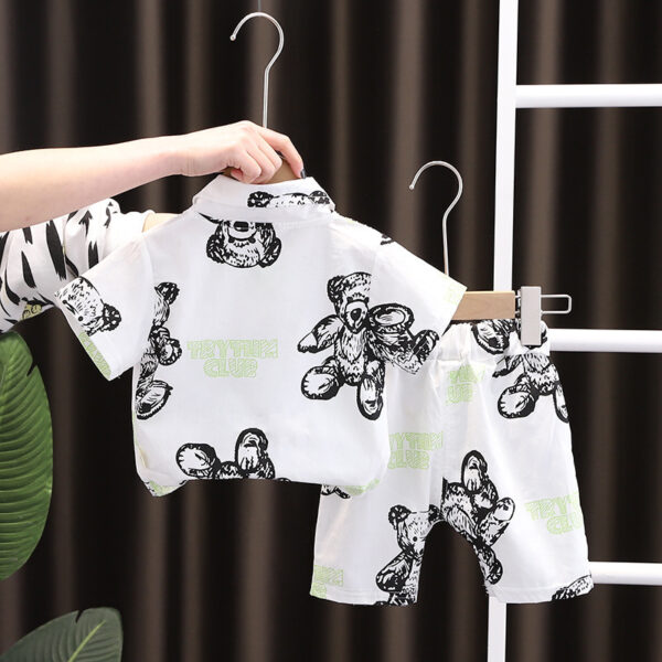 Baby Lapel Short Sleeve Shirt Suit Kids Lightweight Children's Clothing - Image 4
