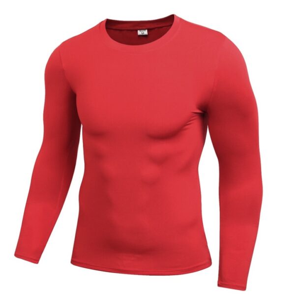 Men's Blank Long Sleeve Compression Top - Image 9