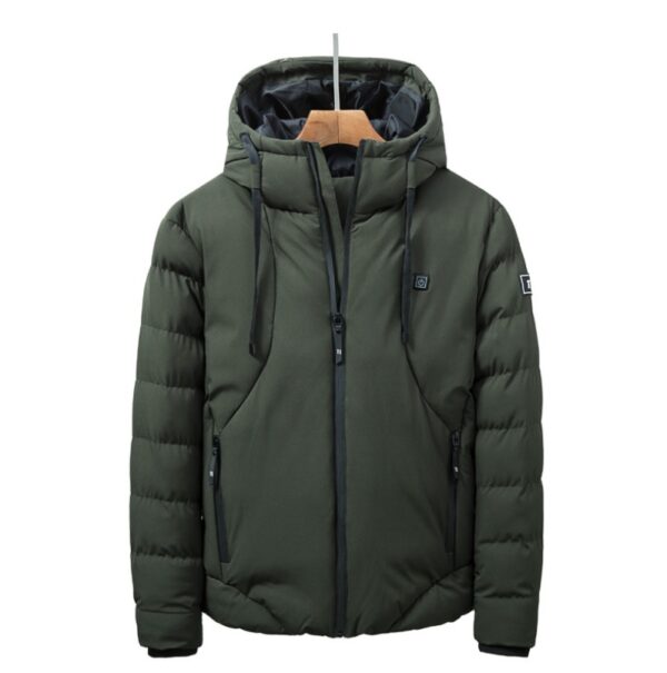 New Men Women Cotton Coat USB Smart Electric Heated Jackets Winter Thicken Down Hooded Outdoor Hiking Ski Clothing 7XL - Image 5