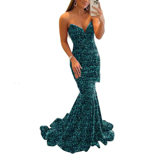 Sequin Evening Dresses For Women Formal Sexy Long Prom Party Gowns - Image 9