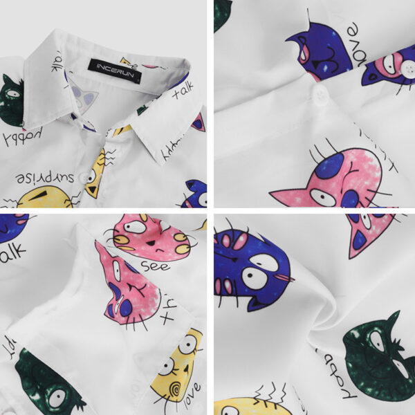 Slim Tops men shirts Printed - Image 3