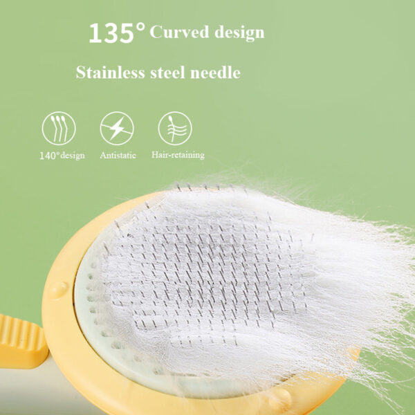 New Pet Cat Brush Hot Selling Hand-held Steel Wire Self-cleaning Comb Looper For Hair Removal - Image 9