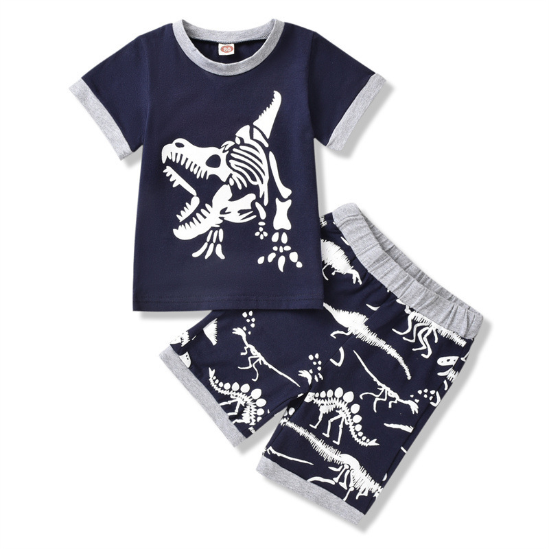 Summer Short-sleeved Dinosaur Children's Clothing - Image 5