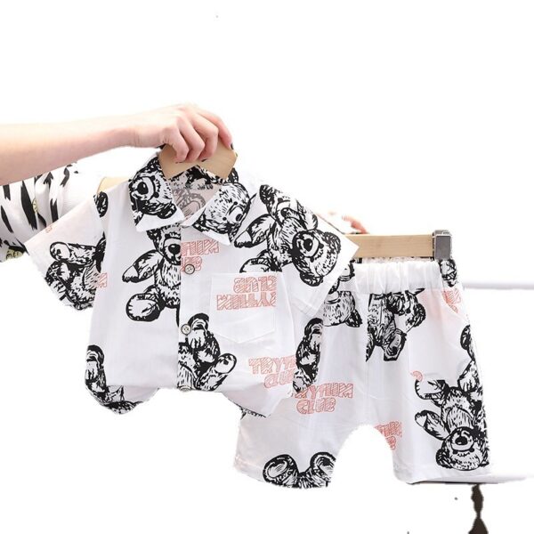 Baby Lapel Short Sleeve Shirt Suit Kids Lightweight Children's Clothing - Image 3