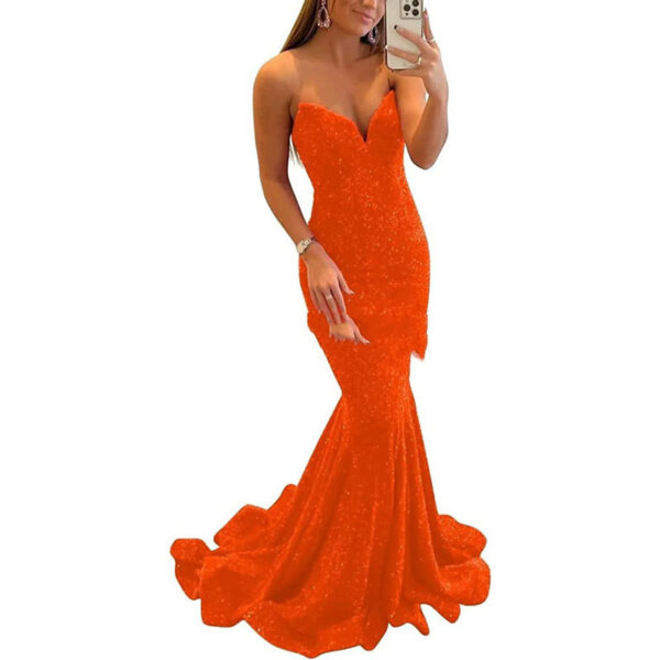 Sequin Evening Dresses For Women Formal Sexy Long Prom Party Gowns - Image 2