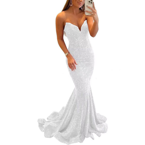 Sequin Evening Dresses For Women Formal Sexy Long Prom Party Gowns - Image 6